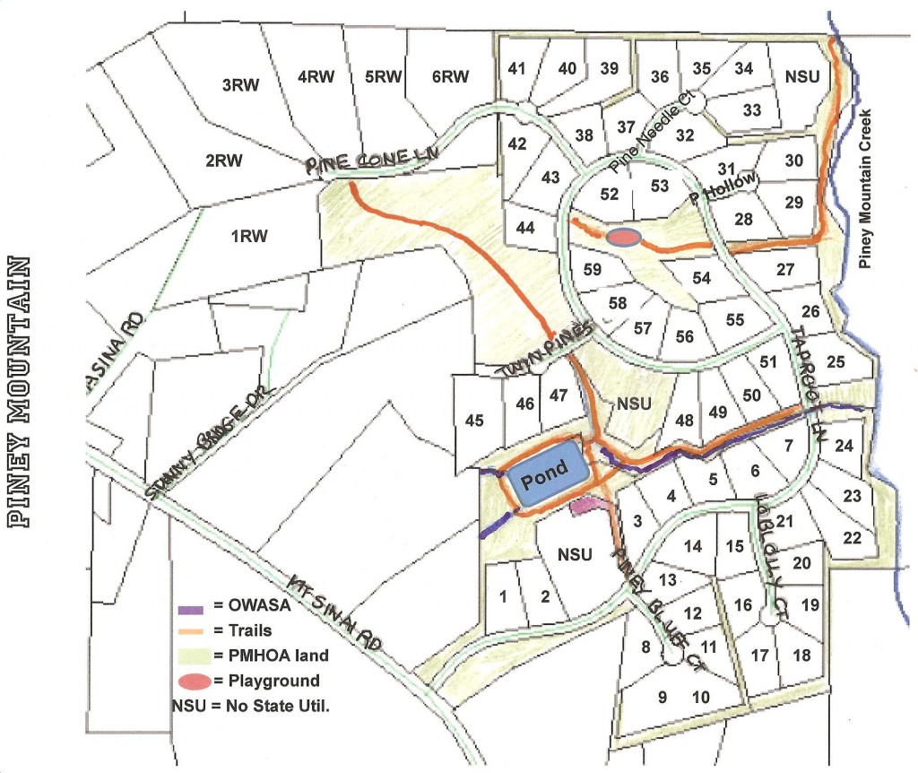 Community Map Piney Mountain Homeowners' Association